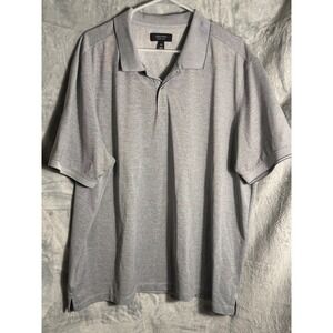 Nordstrom Mens Shop Gray Short Sleeve Polo Shirt 2XL Stretch Performance Casual